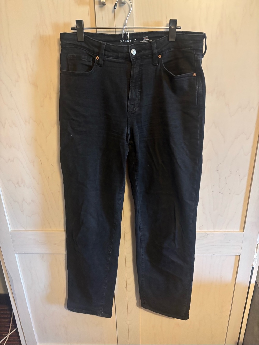 Old Navy Women Black Straight-Leg Pants-TALL